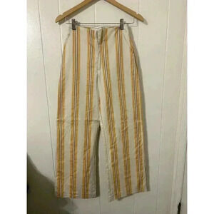 NWT Abercrombie and Fitch Women's Pants XS Striped Wide Leg Elastic 100% Cotton